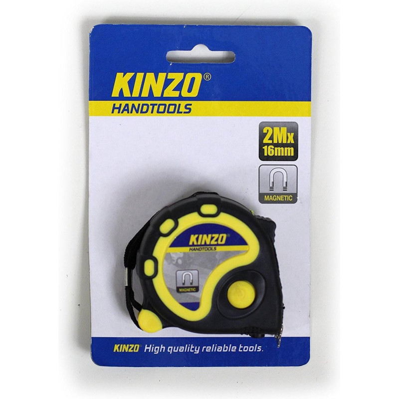 Kinzo Rolmaat 2 meter met riemclip en handlus | Breedte 16 mm Merk: Kinzo